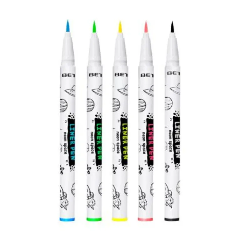 Beter Genius Tribe Pack Eyeliner Facial | 5 Cores Brilhantes com Ponta Fina