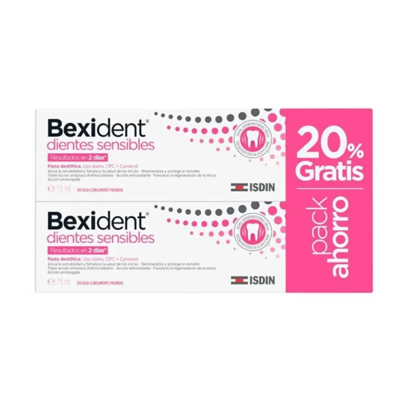 Bexident Dentes Sensíveis Pasta 2x75ml | Alivia Sensibilidade em 2 Dias | -20% Pack Duplo