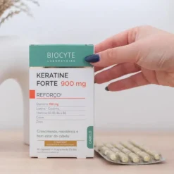 Biocyte Keratine Forte 900mg 90 Cápsulas | Suplemento Crescimento e Fortalecimento Cabelo