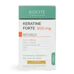 Biocyte Keratine Forte 900mg 90 Cápsulas | Suplemento Crescimento e Fortalecimento Cabelo