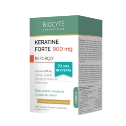 Biocyte Keratine Forte 900mg REFORÇO 3x40 Cápsulas | Suplemento Cabelo Forte