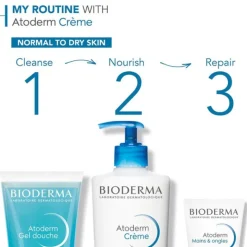 Bioderma Atoderm Gel Duche 200ml | Para Pele Sensível e Seca | Sem Sabão | Alta Tolerância Toda a Família