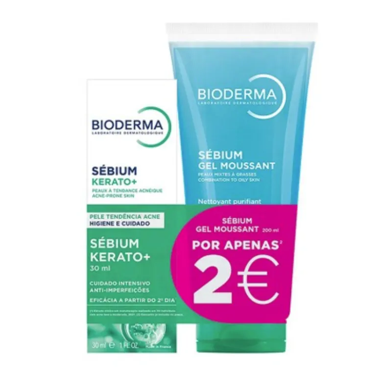 Bioderma Pack Sébium Kerato+ Gel-Creme 30ml + Oferta Gel Espumante 100ml
