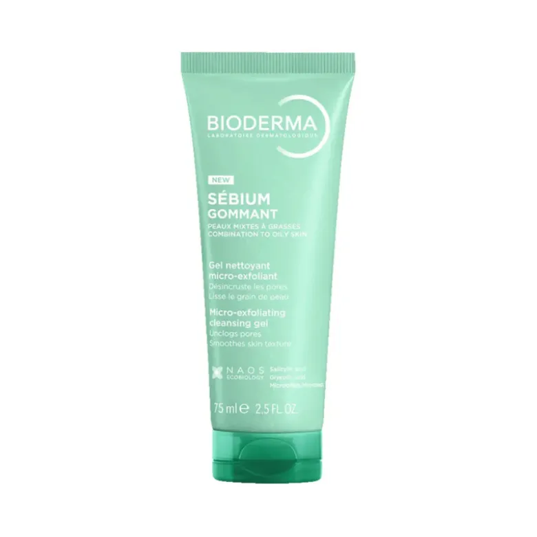 Bioderma Sébium Gommant Gel Esfoliante 75ml | Pele Oleosa e Acneica | Suaviza a Textura