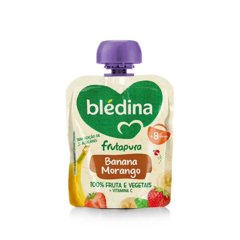 Blédina Frutapura Banana Morango +8M 85g