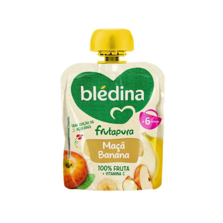 Blédina Frutapura Saqueta Maçã Banana +6M 85g