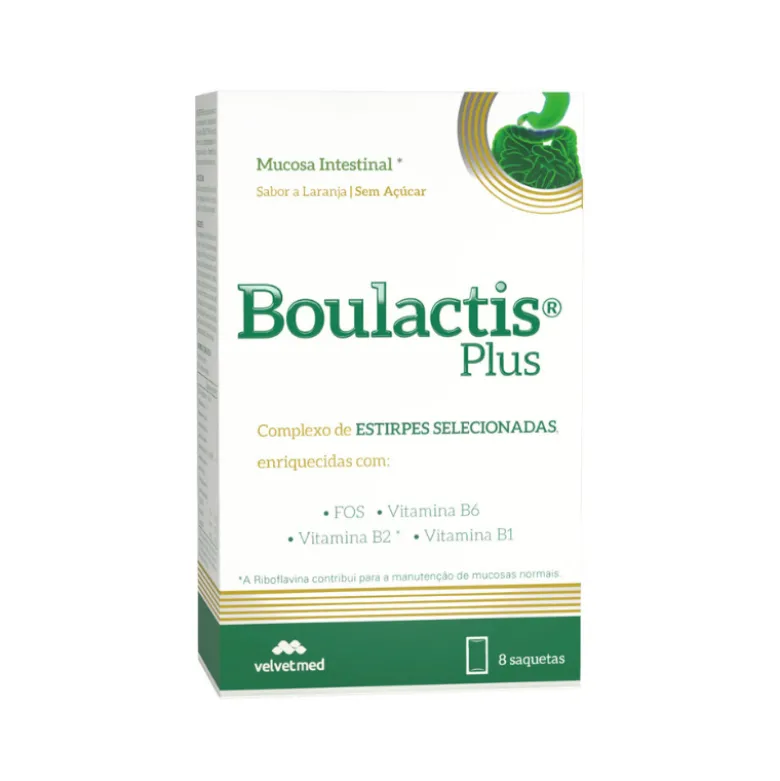 BOULACTIS PLUS Simbiótico 8 Saquetas | Diarreia e Flora Intestinal +3 Anos | Sabor Laranja