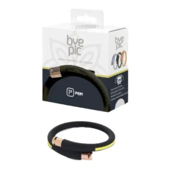 Byepic Pulseira Aromática Repelente Adulto Preta e Amarela | 5 Recargas Incluídas