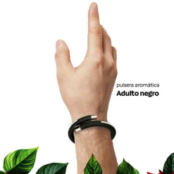 Byepic Pulseira Aromática Repelente Adulto Preta | 5 Recargas Incluídas