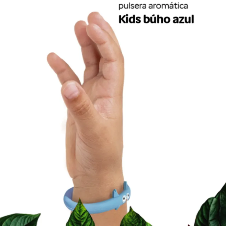 Byepic Pulseira Repelente Criança Coruja Azul | +3 Anos | Citronela