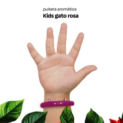 Byepic Pulseira Repelente Criança Gato Rosa | +3 Anos | Citronela