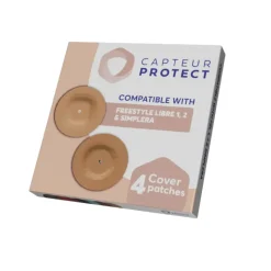 Capteur Protect Cover Freestyle Libre 2+2 Bege Pack 4 | Adesivo Sensor para Doentes Diabéticos Sensores de Glucose