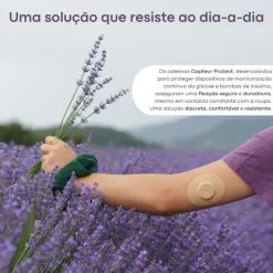 Capteur Protect Underpatch Cânula Medtronic Bege Pack 4 | Adesivo Compatível com cânula Medtronic