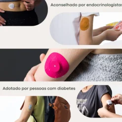 Capteur Protect Underpatch Cânula Medtronic Bege Pack 4 | Adesivo Compatível com cânula Medtronic