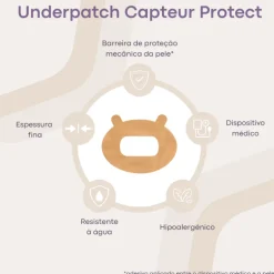 Capteur Protect Underpatch Dexcom G6 Bege Pack 6 | Adesivo Barreira Pele