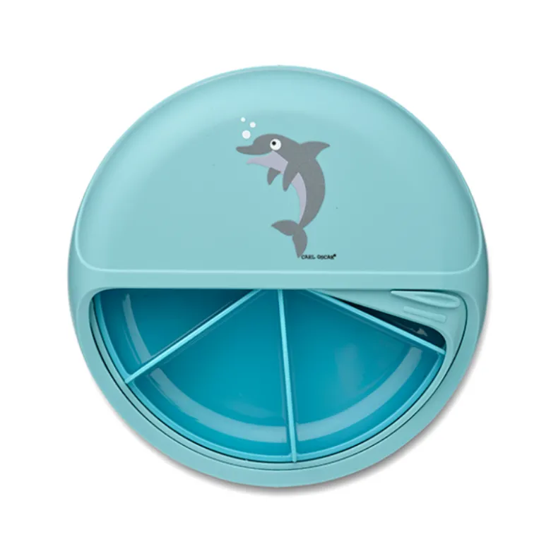 Carl Oscar N'ice Kids Bento Disco Lancheira Dolphin Blue