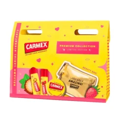 Carmex Kit Premium Collection | 3 Batons + Bolsa | Hidratação & Proteção Labial