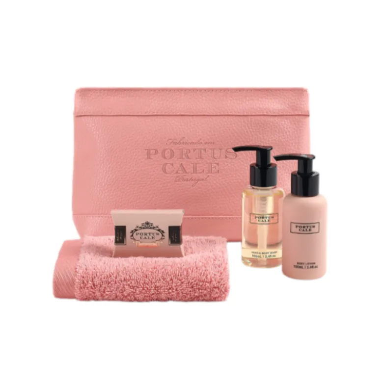 Castelbel Portus Cale Rosé Blush Kit Viagem | Gel, loção, sabonete e toalha