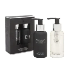 Castelbel Set de Viagem Black Edition | Gel + Loção Corporal 2x100ml | Fragrância Amadeirada-Cítrica