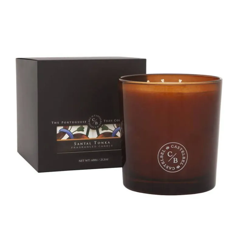 Castelbel Tiles Vela Aromática 3 Pavios Santal Tonka 600g