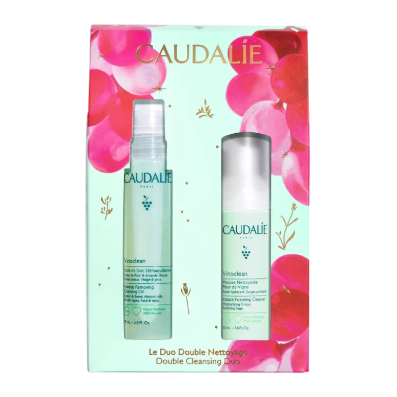 Caudalie Coffret Natal 2025 Duo de Limpeza | Óleo Desmaquilhante 75ml + Espuma 50ml