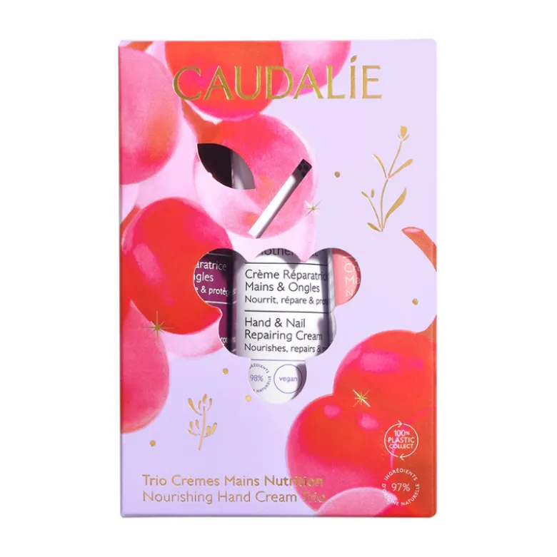 Caudalie Coffret Natal 2025 Trio Cremes Mãos | Cremes Reparadores 3x30ml