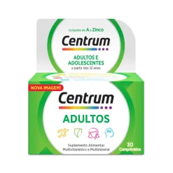 Centrum Adultos e Adolescentes 30 Comprimidos | Vitaminas e Minerais a partir dos 12 Anos