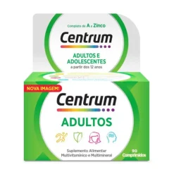 Centrum Adultos e Adolescentes 90 Comprimidos | Vitaminas e Minerais a partir dos 12 Anos