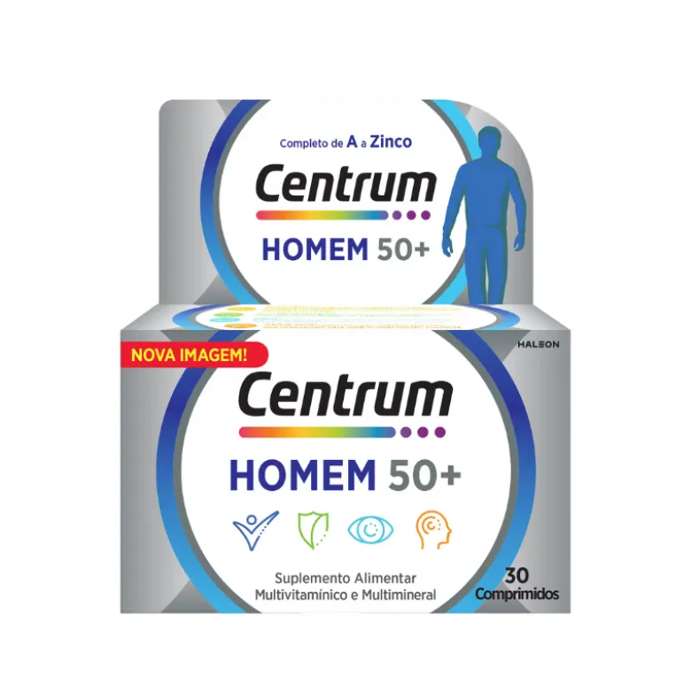 Centrum Homem 50+ 30 Comprimidos | Suplemento para Homens com mais de 50 Anos