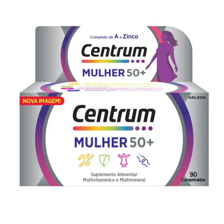 Centrum Mulher 50+ 90 Comprimidos | Suplemento para Mulheres +50 Anos