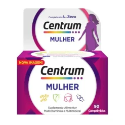 Centrum Mulher 90 Comprimidos | Vitaminas e Minerais Mulheres +18 Anos