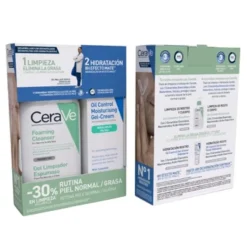 CeraVe Pack Espuma Limpeza 236ml + Gel-Creme Oil Control 52ml | Rotina Pele Oleosa
