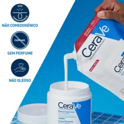 CeraVe Recarga Creme Hidratante 473ml -30% | Peles Secas a Muito Secas | 3 Ceramidas | Tecnologia