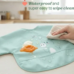 Chicco Babete com Mangas Impermeável Stay-Dry 6M+ Azul | Proteção Total