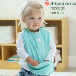 Chicco Babetes Tecido Impermeável 6M+ Cinza 2un | Bolso Migalhas