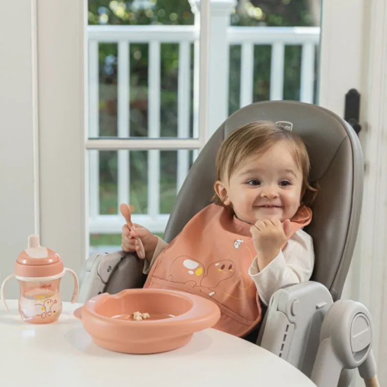 Chicco Babetes Tecido Impermeável 6M+ Rosa 2un | Bolso Migalhas