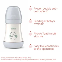 Chicco Biberão Perfect 5 150ml Rosa | Fluxo Lento +0M Anticólicas