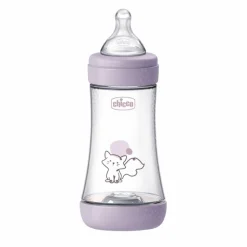 Chicco Biberão Perfect 5 240ml Rosa | Fluxo Médio +2M Anticólicas