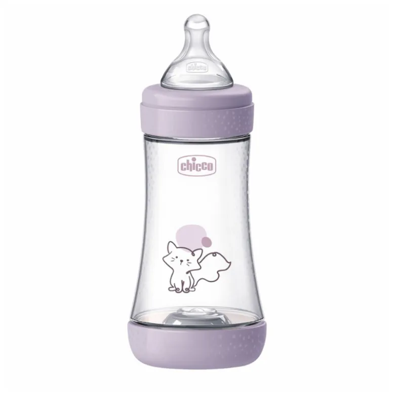 Chicco Biberão Perfect 5 240ml Rosa | Fluxo Médio +2M Anticólicas