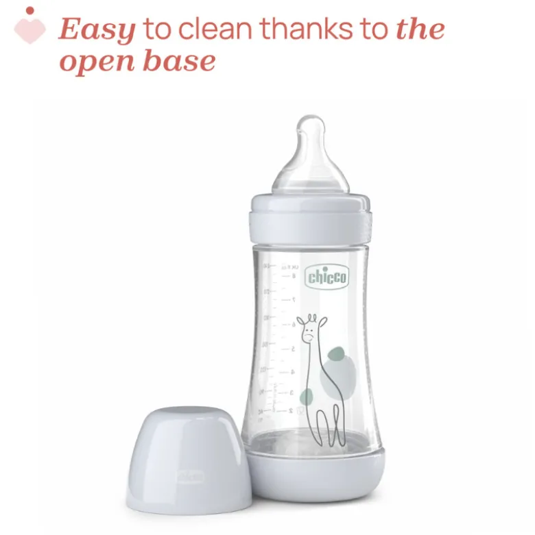 Chicco Biberão Perfect 5 240ml Rosa | Fluxo Médio +2M Anticólicas