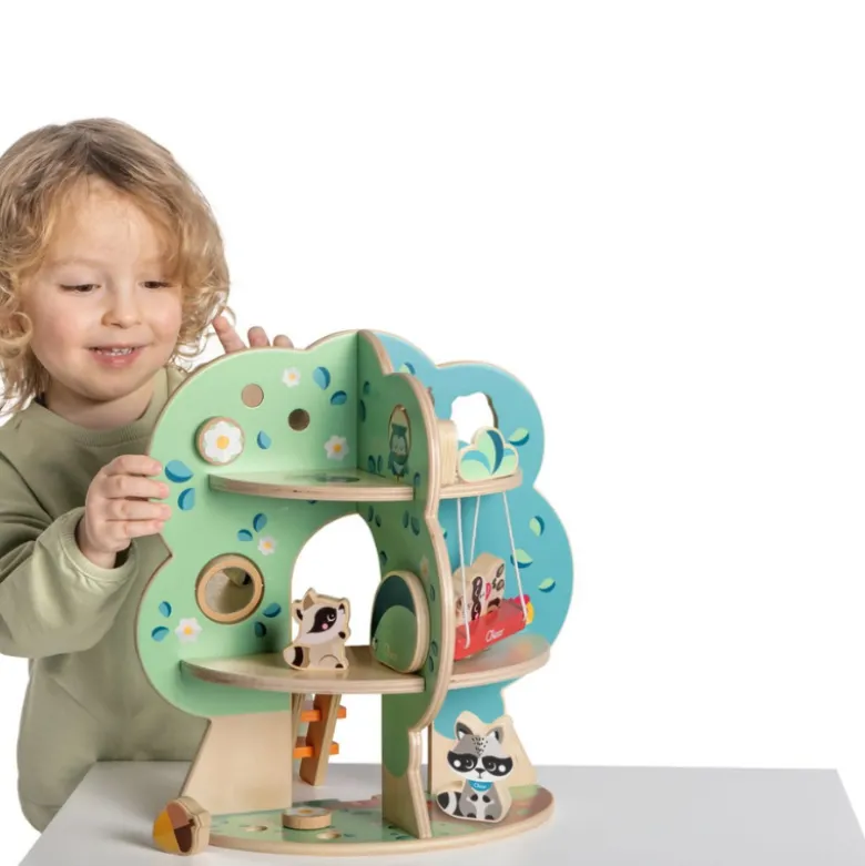 Chicco Casa da Árvore dos Guaxinins 2+ Anos | Brinquedo Educativo Madeira