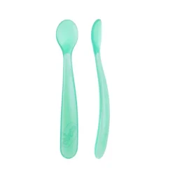 Chicco Colheres de Silicone Azul 6M+