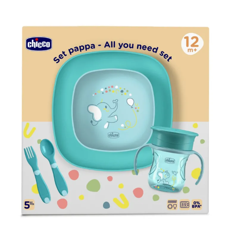 Chicco Conjunto Papa 5 Peças Azul 12M+
