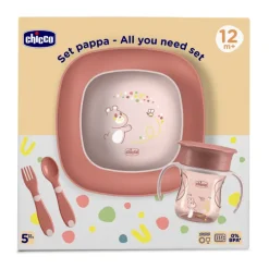 Chicco Conjunto Papa 5 Peças Rosa 12M+
