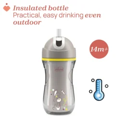 Chicco Copo Térmico Cinza 14M+ 266ml