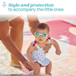 Chicco Óculos de Sol Espelho Branco 0M+ | Bebé com Proteção UVA/UVB e Armação Flexível
