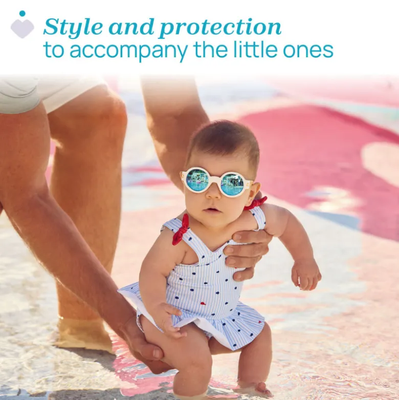 Chicco Óculos de Sol Espelho Branco 0M+ | Bebé com Proteção UVA/UVB e Armação Flexível