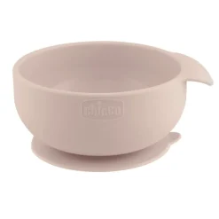 Chicco Easy Bowl Tigela Silicone Ventosa Rosa 6M+ | Sem BPA Microondas