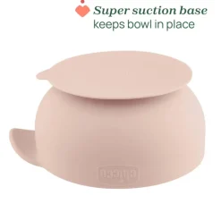 Chicco Easy Bowl Tigela Silicone Ventosa Rosa 6M+ | Sem BPA Microondas