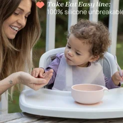 Chicco Easy Bowl Tigela Silicone Ventosa Rosa 6M+ | Sem BPA Microondas